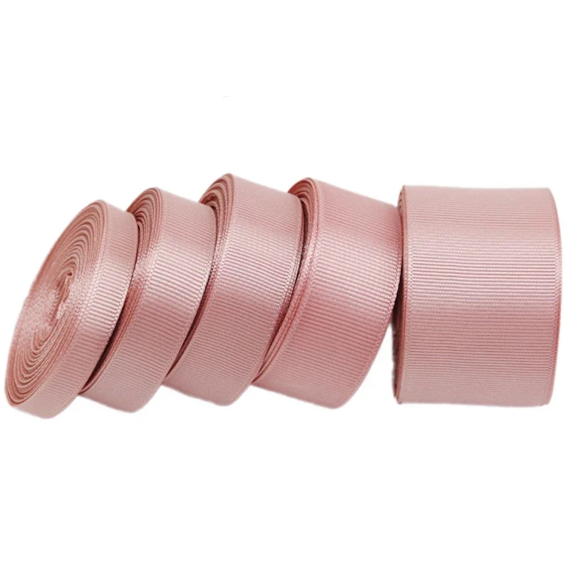 (10 meters/roll) Pink Meat Grosgrain Ribbon Wholesale Gift Wrapping Christmas ribbons lace