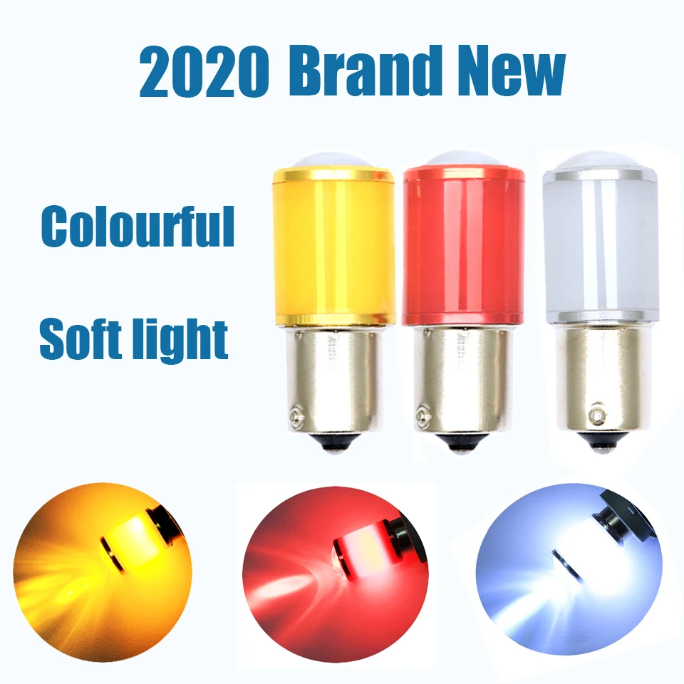 

Newest 1156 P21w Car Led Brake Lights Canbus Soft Lighting Turn Signal Lamp Bulb High Bright Auto BA15S S25 Red Yellow White 12V