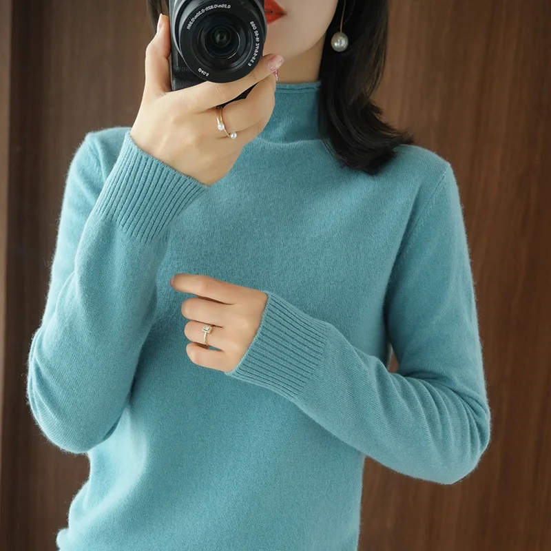 2020Autumn winter clothes Women New Cashmere Sweater Woman Knitted Sweater Fashion Turtleneck Women Loose Sweater Pullover Women