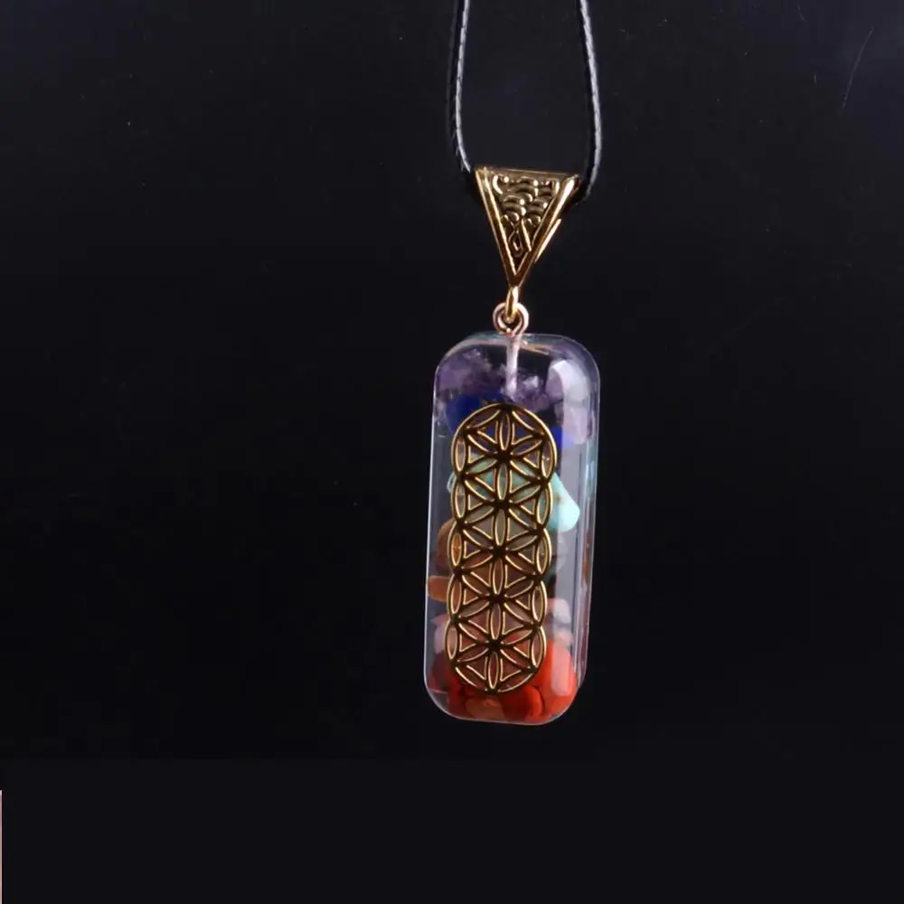 1PC Chakra Crystals Aura High Frequency Orgone Energy Healing Pendant Necklace Women Necklace Women Jewelry Dropshipping Store