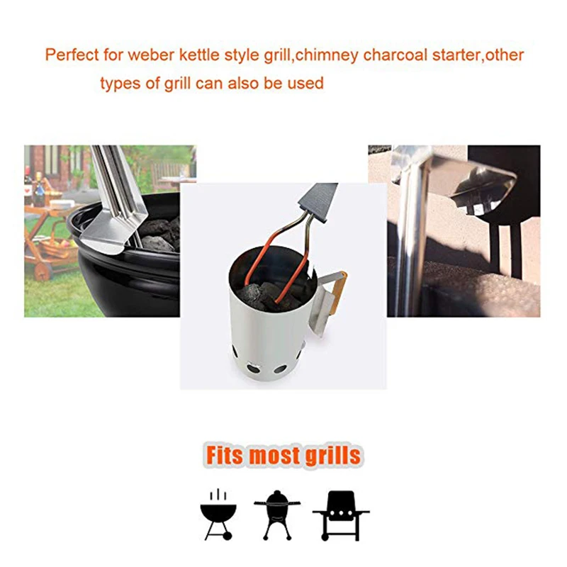 Quickly & Easily Ignite Fire Starter Weber Kettle Style Grill Charcoal Lighter BBQ Electric Charcoal Starter