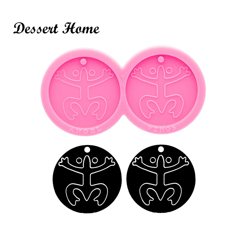 DY0693 Bright Coqui Taino Pr Flag Mold Resin Craft for Earring/Necklace , Indian sun Silicone Molds, DIY Epoxy Jewellery Making