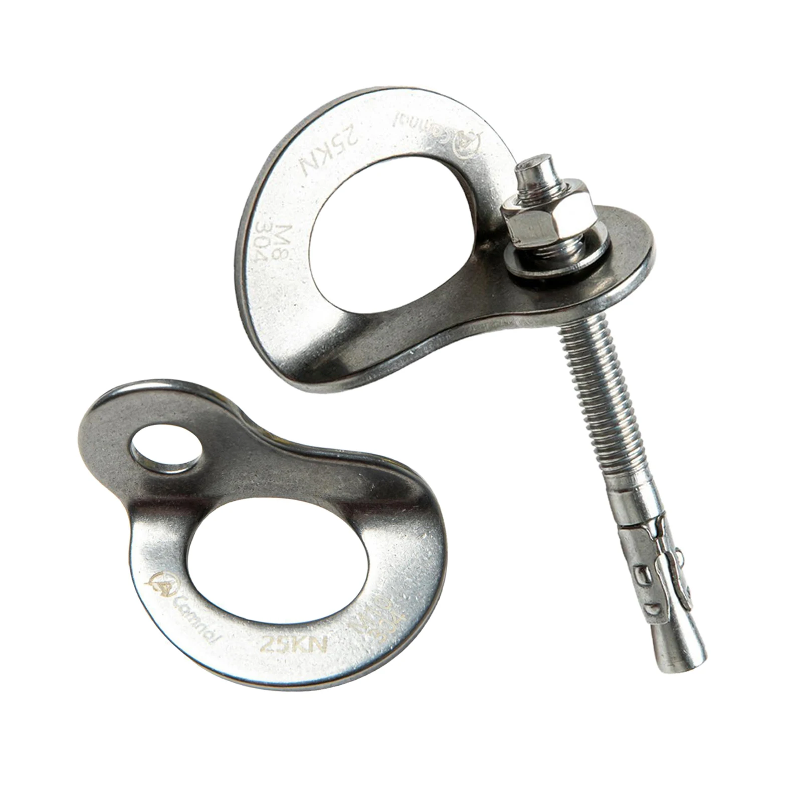 M10 Bolt Hanger Plate 304 Stainless Steel for Anchor Point Mountaineering Rock Climbing Caving Belay Rigging 25KN