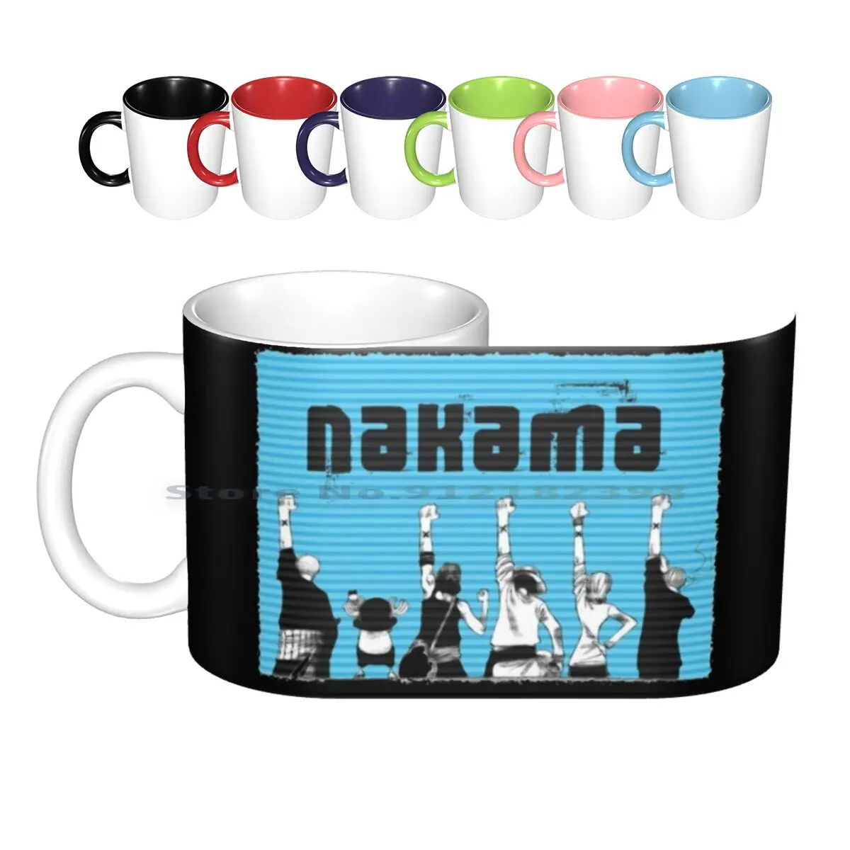 Untitled Ceramic Mugs Coffee Cups Milk Tea Mug Nakama Heart Pirates Heart Pirate Pirates Luffy Friends Anime Sea Cartoon Japan