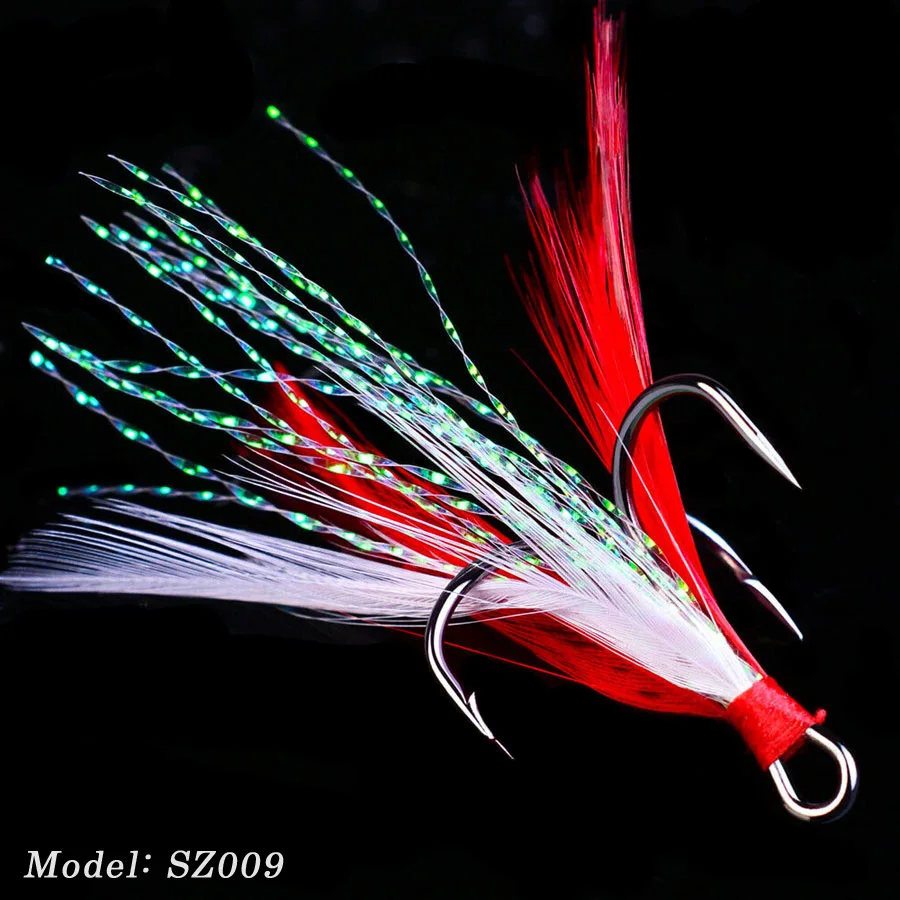 Imagem -02 - Black Ganchos de Pesca com Penas Fly Fishing Tackle Aço Carbono Alto Farpado Sharp Hooks Sz009 Lote 500 Pcs