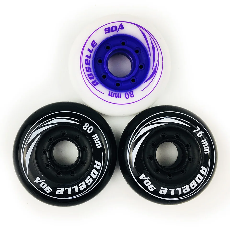 

JEERKOOL Inline Roller Skate Wheels 4 Pieces 72 76 80mm Skate Tires Slalom Sliding Free Skating For SEBA Powerslide Patines