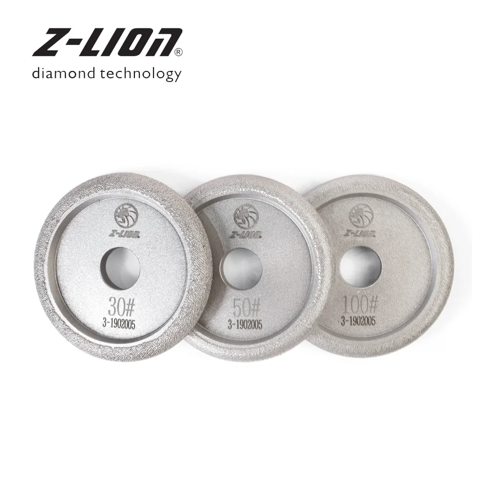 Z-LEAP 100mm Vacuum Brazing Diamond Grinding Wheel Granite Marble Concrete Fluting Disc Grooving Sanding Polishing Abrasive Pads