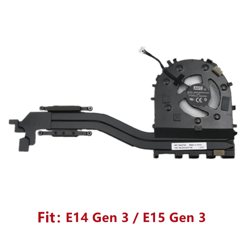 Lenovo-ventilador de Refrigeração de Thinkpad para o Portátil Radiador do Processador Central E14 E15 Gen Uma Pn:5h41b77193 5h41b77192 Original Novo