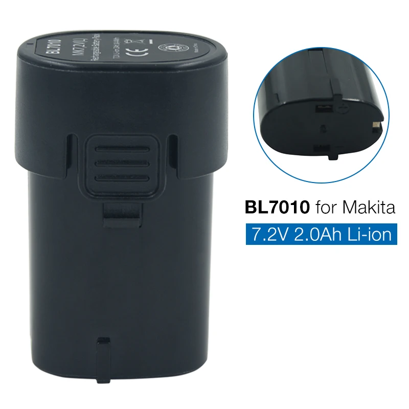 BL7010 7.2V 3000mAh/2000mAh/1500mAh Li-ion Rechargeable Battery for Makita TD090D DF030D DF330D TD021 ML704 194355-4 194356-2