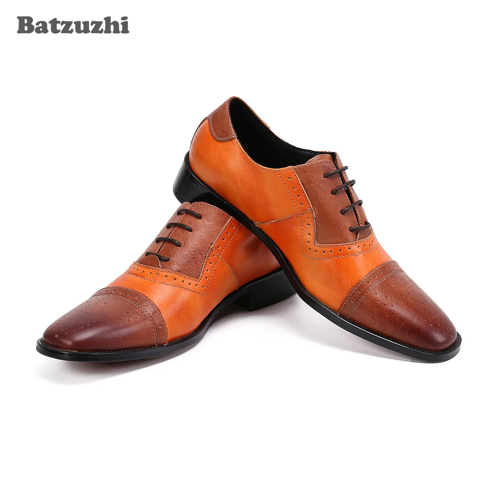 

Batzuzhi Classic Leather Business Shoes Men Formal Leather Dress Shoes for Men Oxfords Handsome Chaussures Hommes, Big Sizes