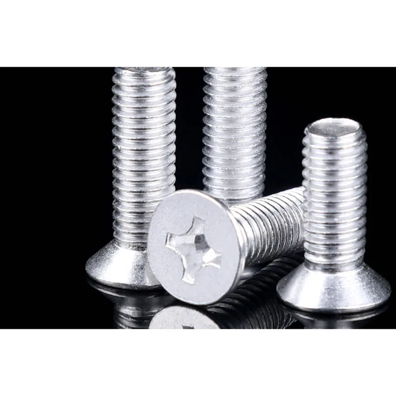 

100pcs/lot M4*(6-30)aluminum alloy phillips flat head crossed countersunk machine screw bolts hardware fasteners996