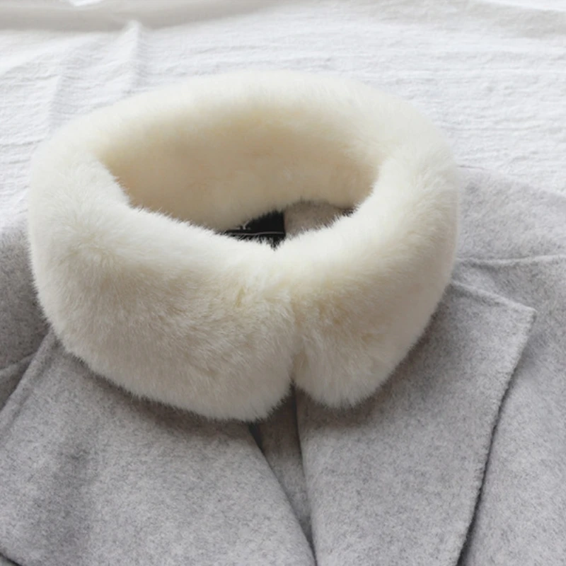 Fleece Neck Warmer Faux Mink Fur Collar Scarf Coat Collar Fur Soft Plush Girl Scarf Winter Imitation Mink Fur Casual M6CD