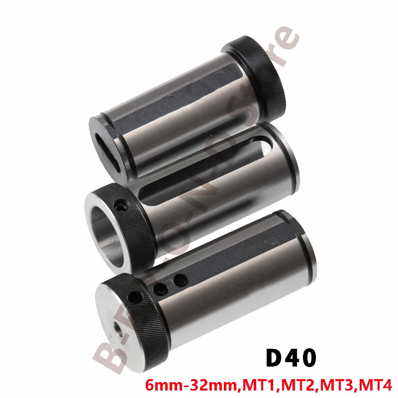 BEYOND D40 8mm 10mm 12mm 18mm 6mm-32mm MT1-4 Lathe Guide Sleeve Seismic Sleeves for Turning Tools Auxiliary Tool Taper Shank CNC