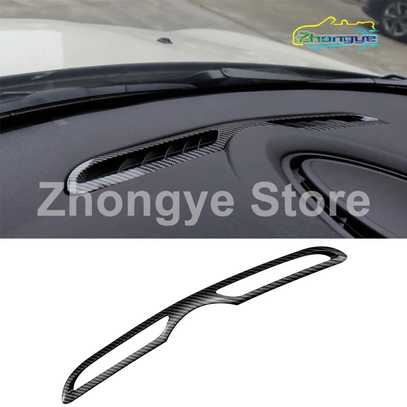 

Car Front Desk Dashboard Air Outlet Decorative Strip For MINI ONE Cooper S F55 F56 F57 Carbon Fber Style Interior Accessories