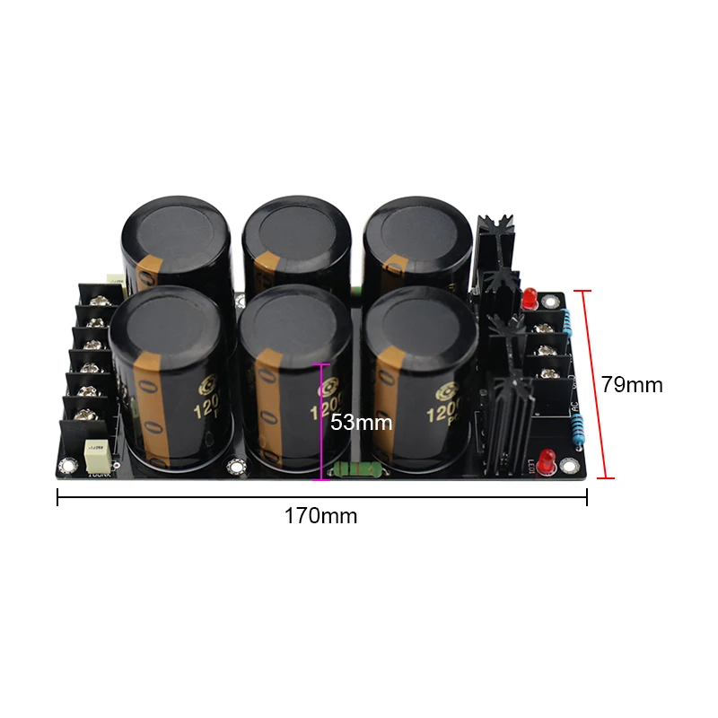 Ghost xamp Amplificador Retificador Filtro de Alimentação Board, Schottky Retificador Filtro Power Board para AMP, 12000UF, 63V, 1Pc