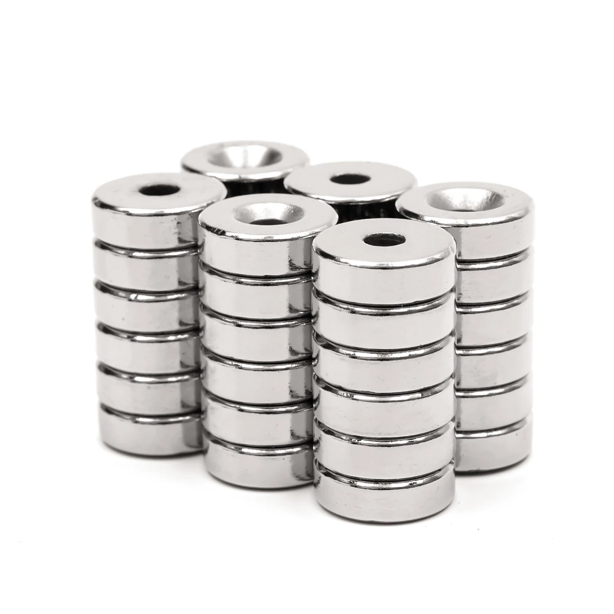 ZOOFOXS 5/10/15/20Pcs 15x5mm Hole 4mm Small Round Countersunk Neodymium Magnet Permanent Strong Rare Earth Magnets 15*5-4mm