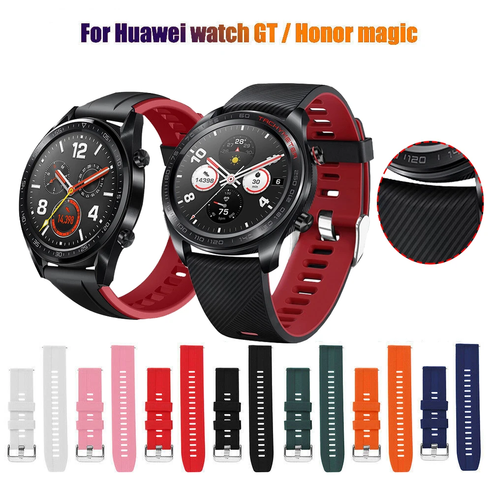 22mm Silicagel for huawei watch gt 2 band 46mm Strap for galaxy active 46mm HONOR Magic strap Bracelet GT2 Smartwatch Watchband