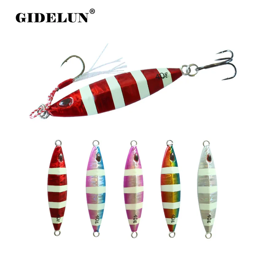 

GIDELUN 76mm 40g Lead Fishing Lure 10Pcs/Lot Pesca Fishing Tackle Trolling Lure Jigging Lure