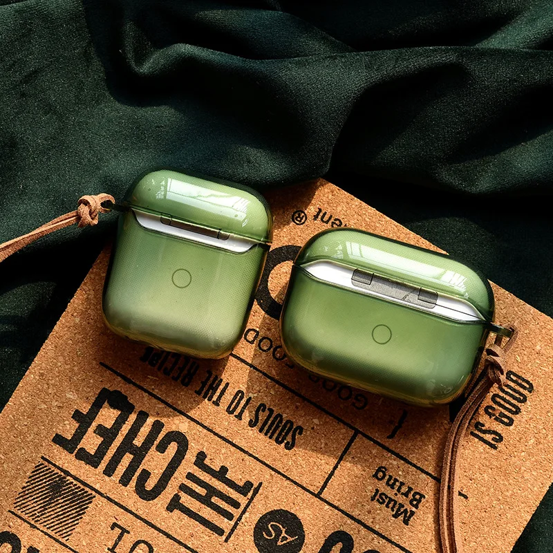 Lucky-funda translúcida para Apple airpods 1 y 2, funda de silicona suave para auriculares inalámbricos, Airpods Pro 1 y 2