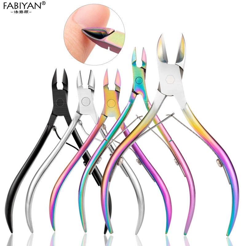 

Rainbow Cuticle Nippers Scissor Cutter Dead Skin Remover Nail Art Clipper Eagle Beak Pliers Manicure Stainless Steel Tools