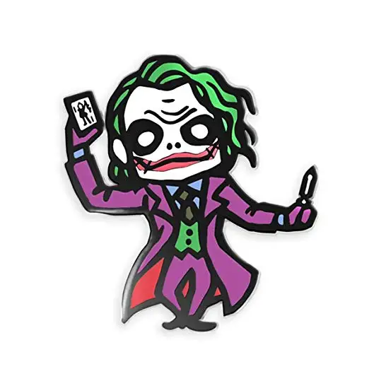 Pin de solapa Dark Knight Joker Heath Ledger broche insignia de cómics de Anime una mejor clase de decoración criminal