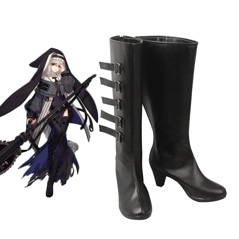 

Arknights Specter Cosplay Boots Black High Heel Shoes Custom Made Any Size