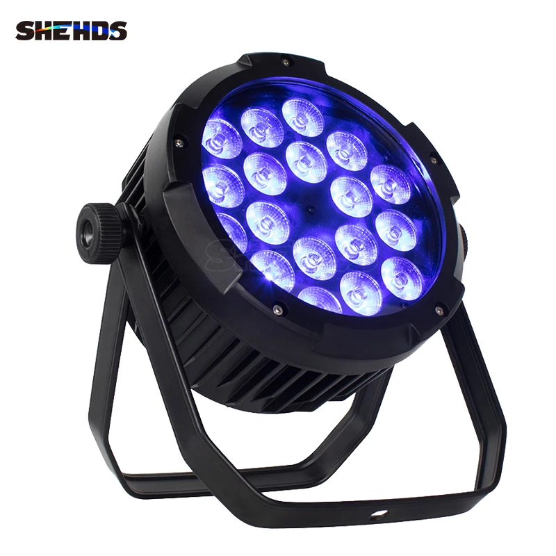 Hot Sales LED Flat Waterproof 18x18W Par Light DMX Controller Party Dj Disco Bar Strobe Dimming Effect Projector