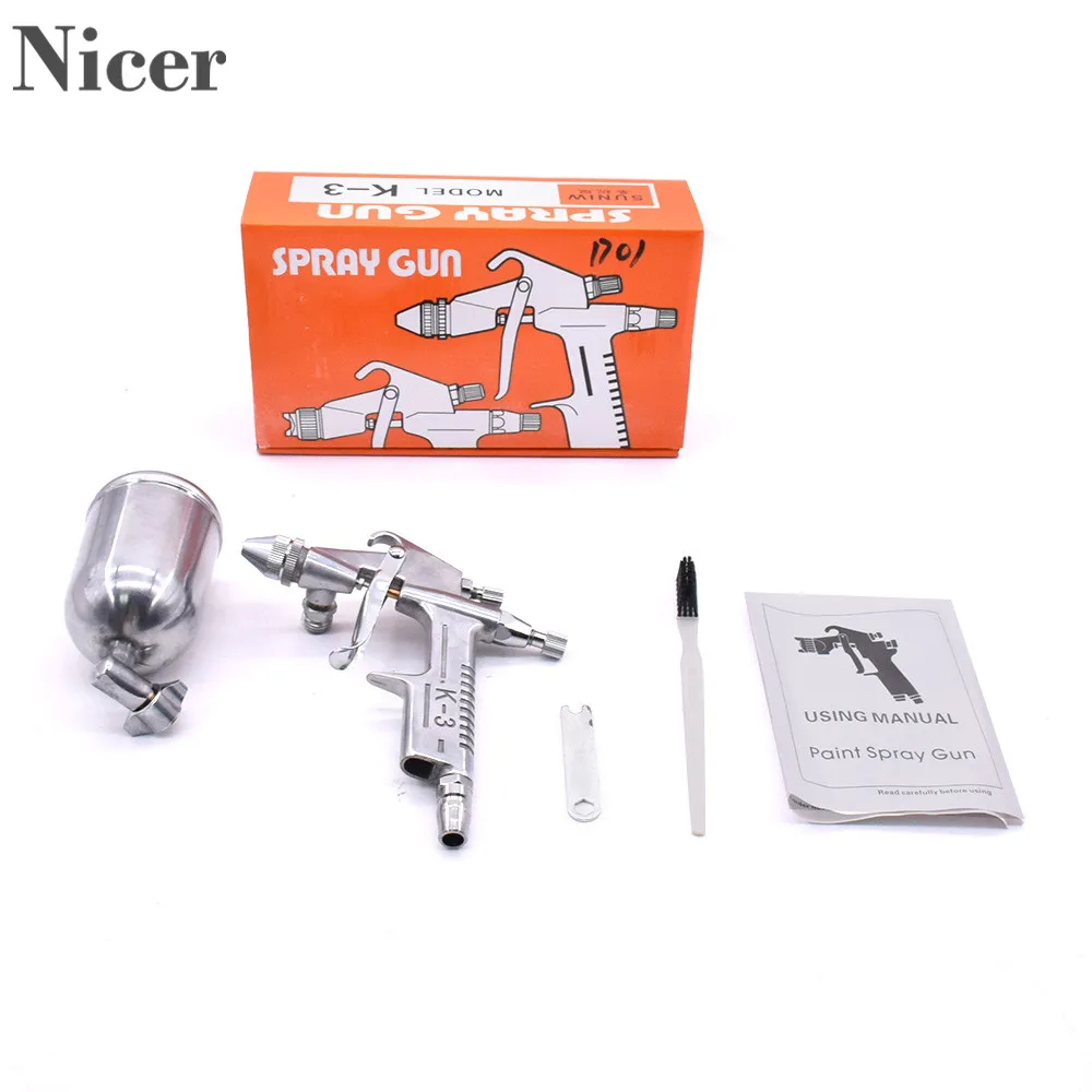 Aerografo professionale K-3 pistola a spruzzo 0.5MM ugello spruzzatore pistola a spruzzo per vernice ad aria aerografo per la verniciatura strumento pneumatico per auto