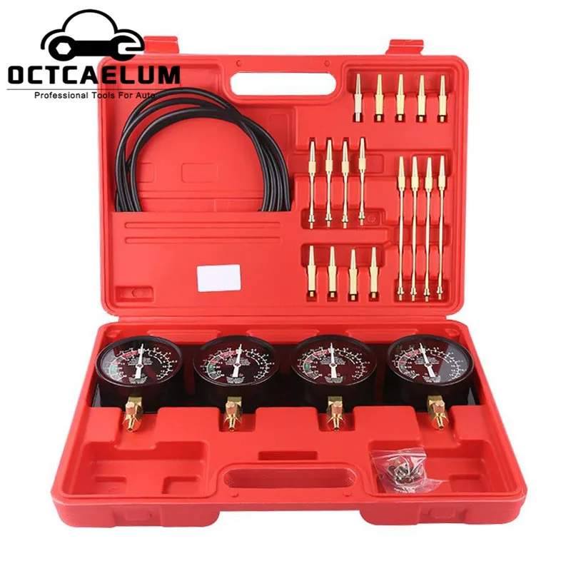 Universal Fuel Vacuum Carburetor Cylinder Tool Synchronizer Carb Sync Gauge Tuner Balancer Set