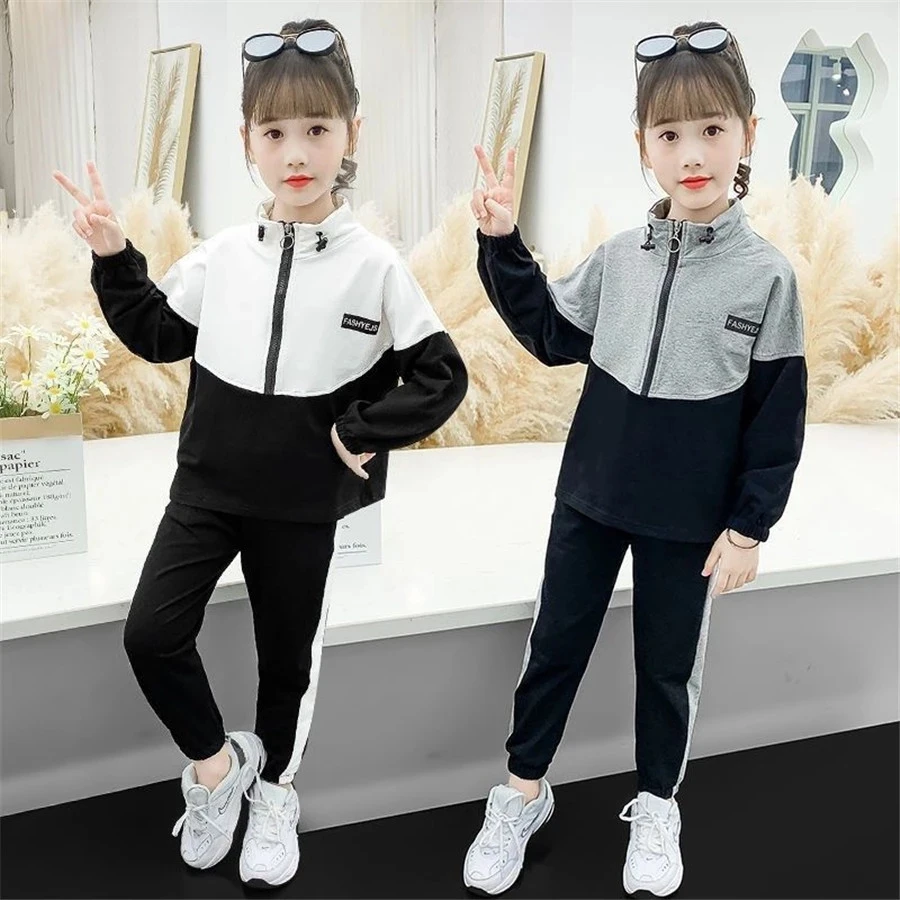 Girls Clothing Sets Teenage Autumn Tracksuit Kids Plus Size Sportswear Girls Suit Costume Sports Suits 6 8 10 12 Years Olds