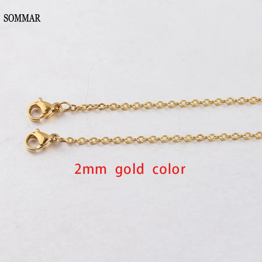 SOMMAR Fashion Gold color Goddess necklaces chain Double-headed lobster clasp 55cm glasses chain collar Jewelry European Style