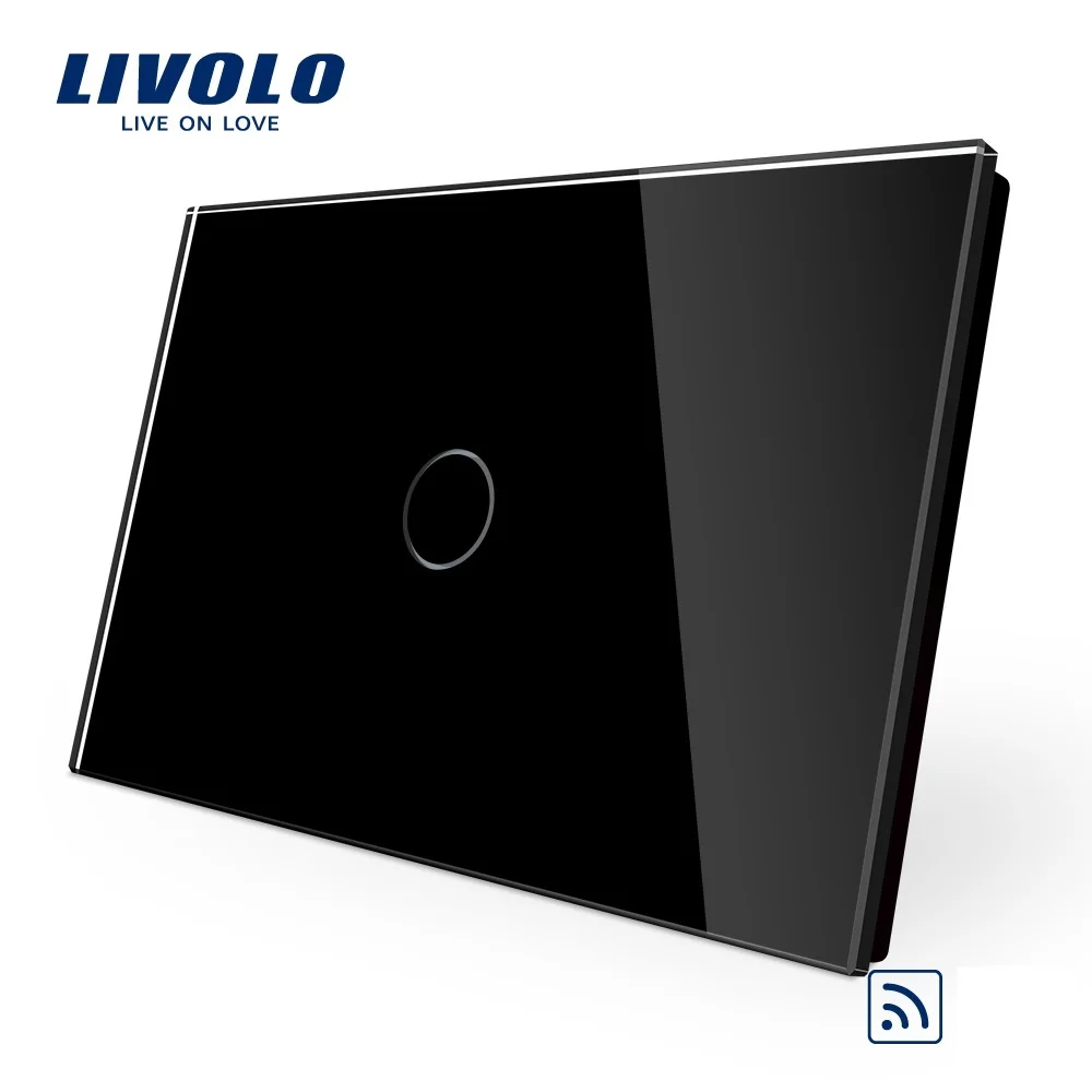 Livolo US Standard Wall Switch,  Tempered Glass Panel ,Light Touch Screen AC 220V~250V/50HZ-60HZ, LED Indicator for Smart Home