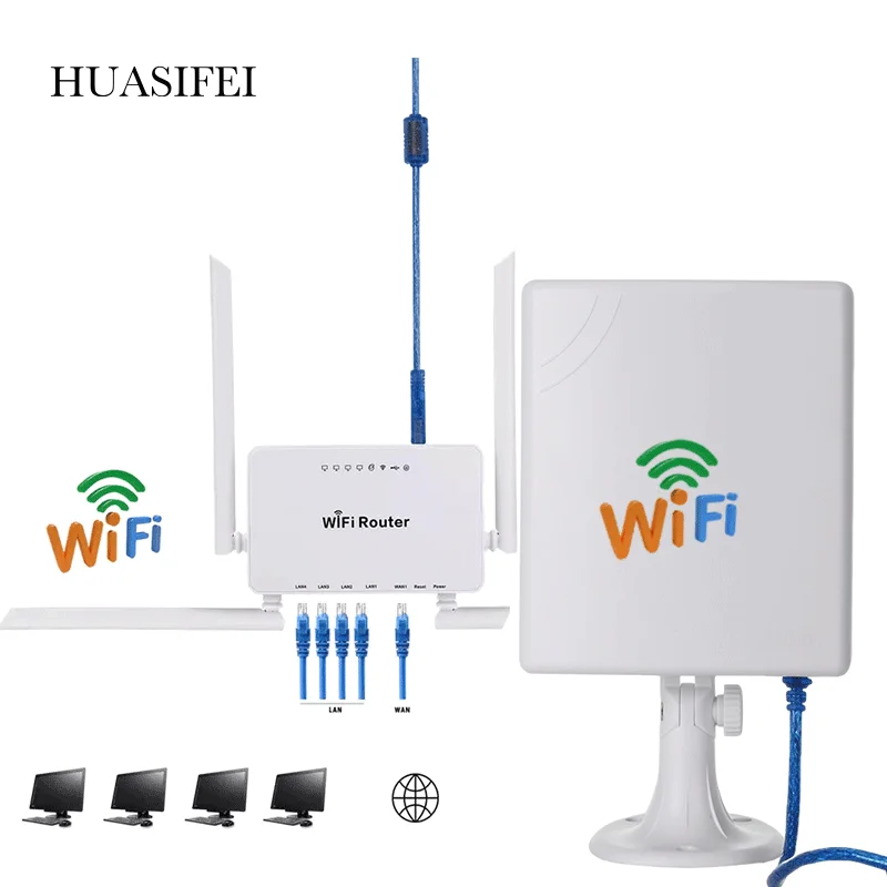 300mbps Wireless WiFi Router + High Gain WiFi Router High Power Wireless Adapter High Gain WiFi USB Adapter With 14dbi Antenna