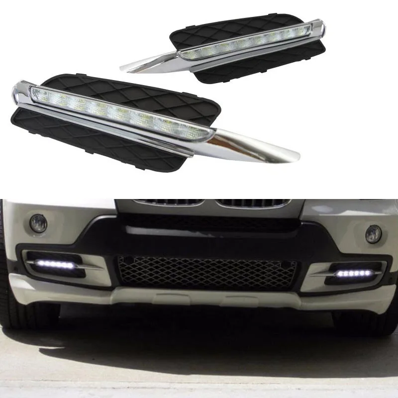 

For BMW X5 E70 2007 2008 2009 2010 Super Brightness Waterproof 12V Car DRL LED Daytime Running Light Daylight