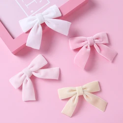 Baby Hair Clips Velvet Girls Big Bows Hair Accessories For Children Soft Hairpin Infant Side Clip Toddler Candy Color Hairgrips