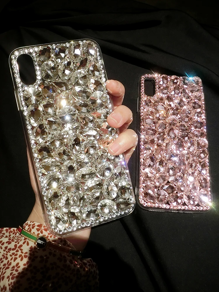 Luxury Fashion Full Bling Crystal Diamond Back Phone Case Cover For Samsung Galaxy A10/20/30/40/50/70/80/90 S A21/31/41/51/71