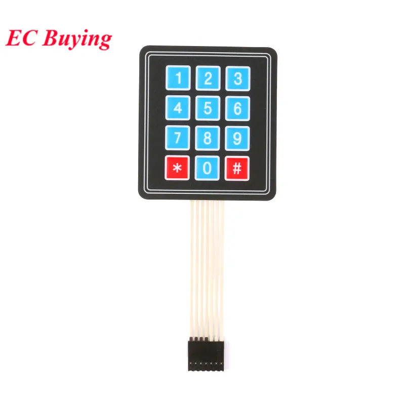 3*4 4*4 Matrix Switch Keyboard Keypad Array Module ABS Plastic Keys 4x4 3x4 12 16 Key Button Membrane Switch DIY Kit for Arduino