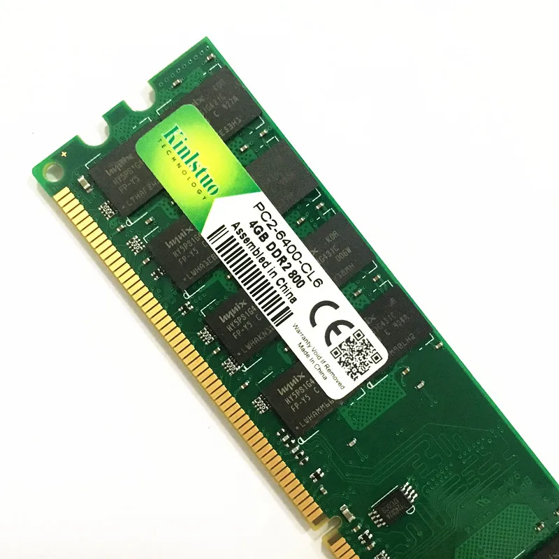 Kinlstuo – mémoire de serveur d'ordinateur de bureau, modèle DDR2, ram 4 go, fréquence d'horloge 800/667/533MHz, PC6400/4200/5300, DIMM 240PIN, pour carte mère M4N78 M68M M2N68-AM, 1 pièce