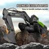 HUINA 1593 1/14 RC 굴삭기 트럭 합금 2.4GHz 무선 제어 자동차 22 채널 건설 차량 소리 장난감 소년 선물 용품 3