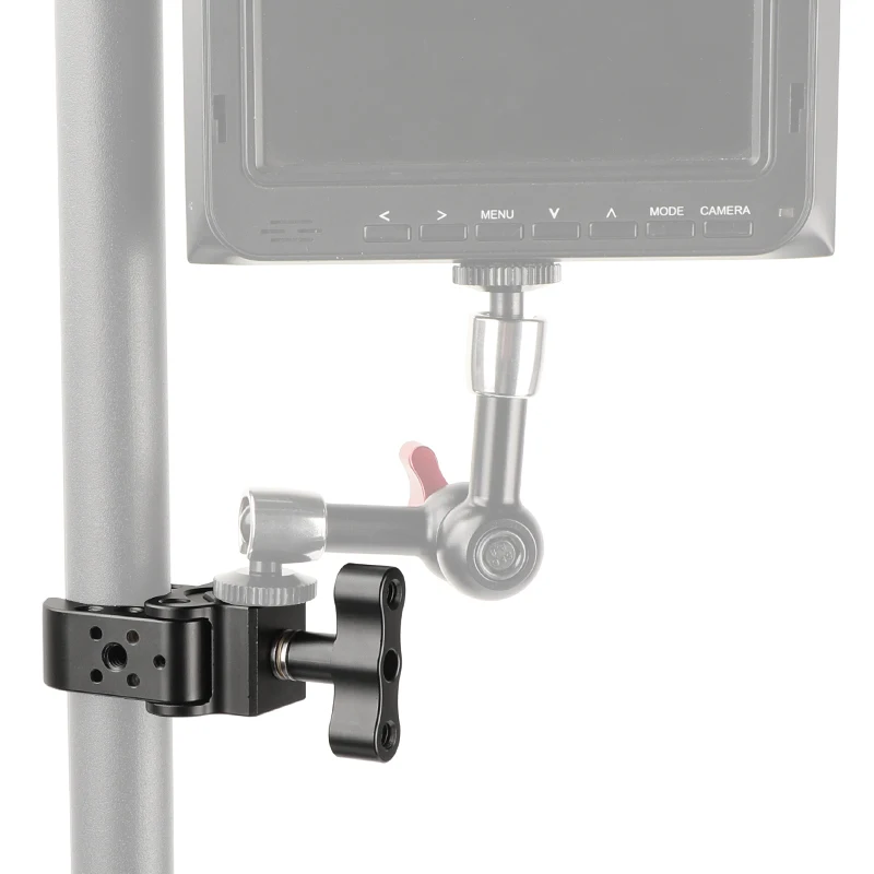 HDRIG Universal Super Crab Lock-uchwyt zaciskowy z punktami montażowymi 1/4 "-20 do montażu ekran aparatu LED Light Mic