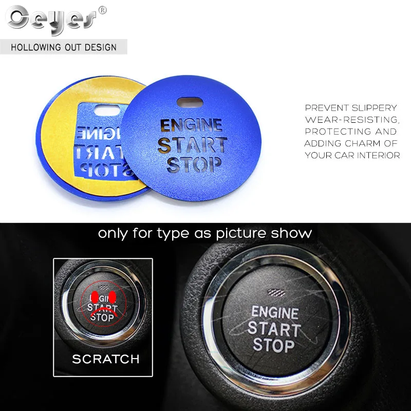 Ceyes 1PC Car Styling Engine Start Stop Ignition Switch Button Ring Case For Subaru Forester Impreza BRZ XV Accessories Stickers