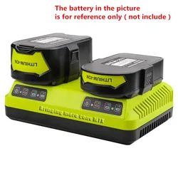 Dual charging port 3A charger for 12V-18V Li-ion Ni-Mh/Ni-Cd Replacement Charger for Ryobi ONE+ P104 P105 P107 P108 battery