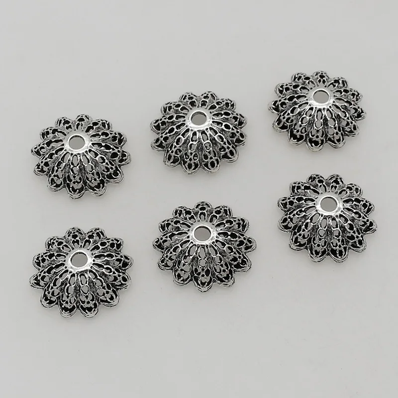 20 sztuk/partia Vintage Antique srebrny duży rozmiar Tassel czapki 18MM metalowe rzemieślnicze paciorek czapki koniec taca uchwyt DIY biżuteria akcesoria