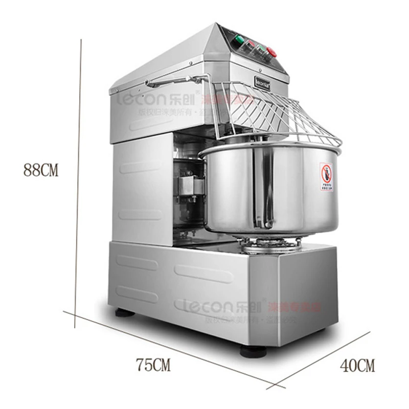 Máquina automática de aço inoxidável do chef do misturador da massa da dobro-ação comercial 20 kg da dobro-velocidade