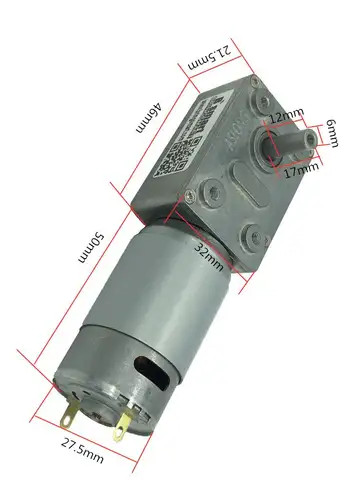 Worm Gear Motor DC 12 Volt Reducer Motor 12V Worm Reduction Gearbox Engine Self-Locking Geared Motor JGY-395 Customized Motor