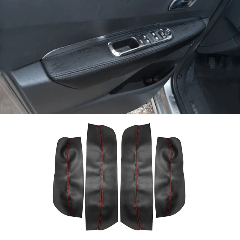 Soft Leather Door Armrest Cover For Peugeot 3008 2011 2012 Car-styling Door Armrest Panel Skin Cover Trim