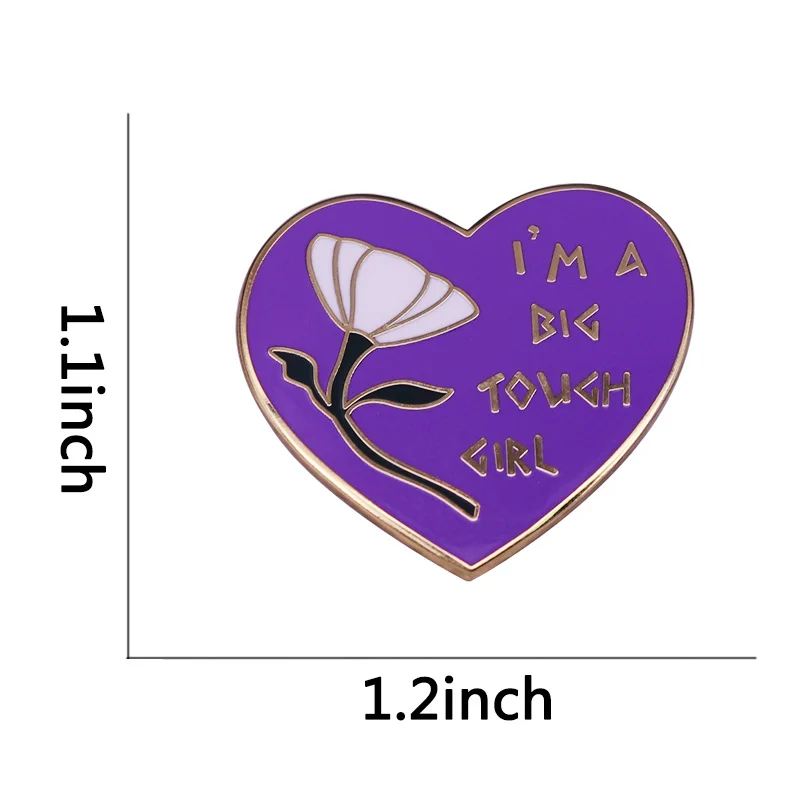 Megara heart shaped pin with a classic quote from Hercules