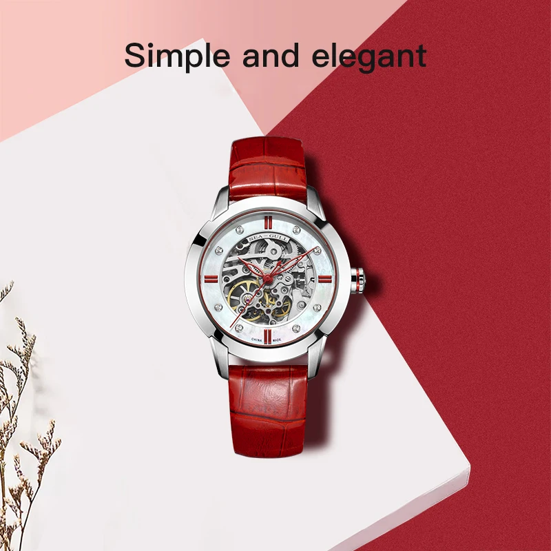 Seagull Automatic Mechanical Women\'s Watch Temperament Hollow Fashion Business Watch Lady Waterproof Relogio Masculino 1029