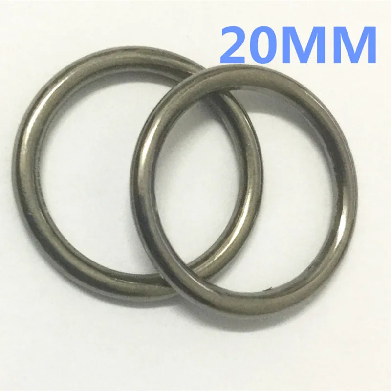 

DIY leather Craft Hardware Handbag Accessories O Ring 20mm 50pcs Gun Black no open