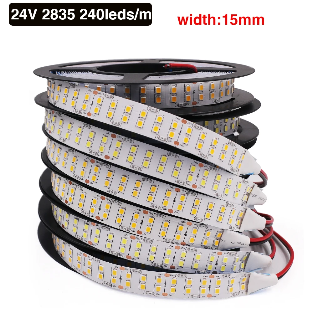12V 24V Led Strip 5054 2835 5050 60 120 240Leds/m Waterproof Cool/Warm/Natrual White RGB Flexible LED Ribbon Tape Light Lamp 5m